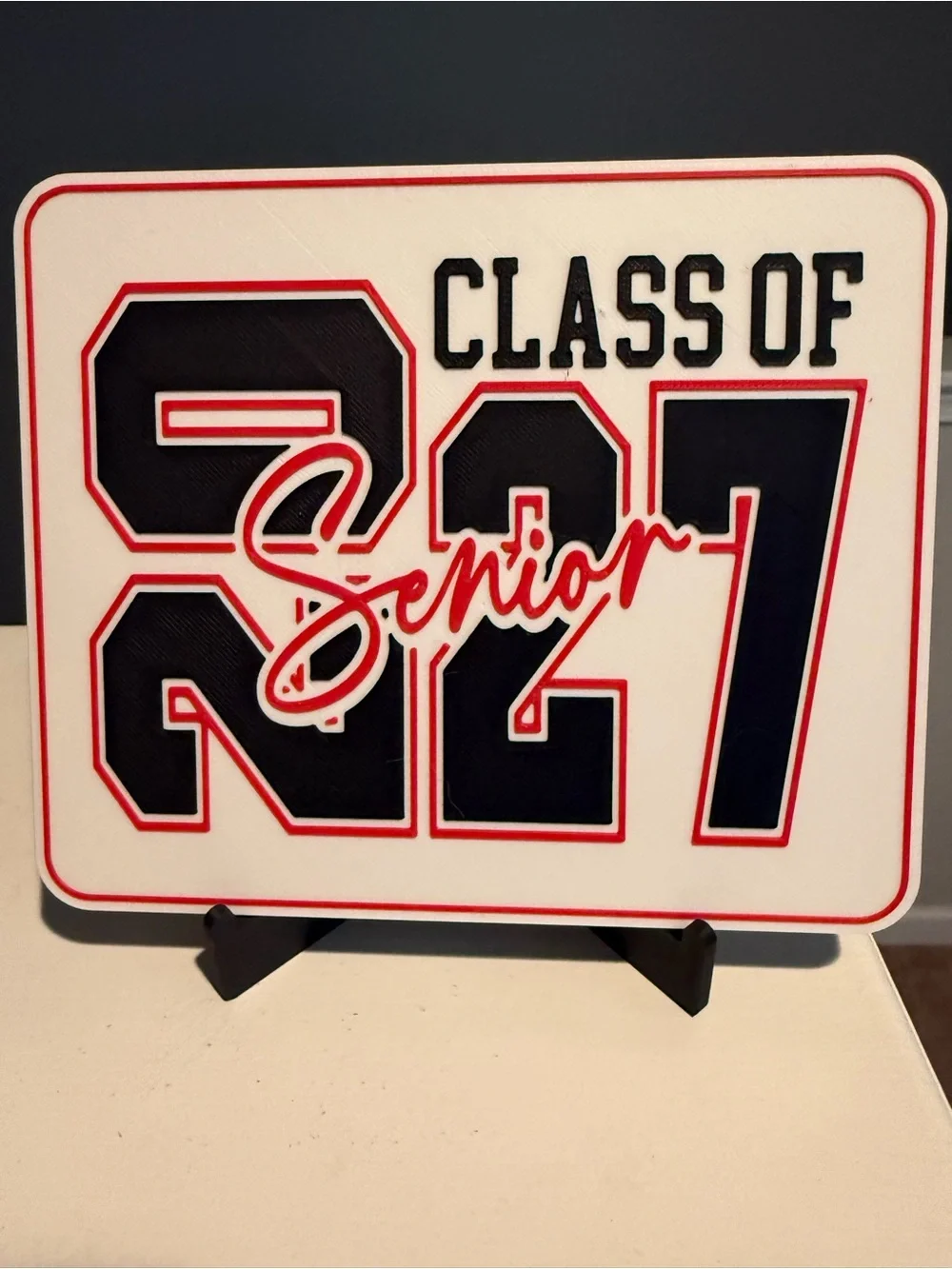 2027 Senior Class of 2027 Red & Black Door Hanger, sign and coaster